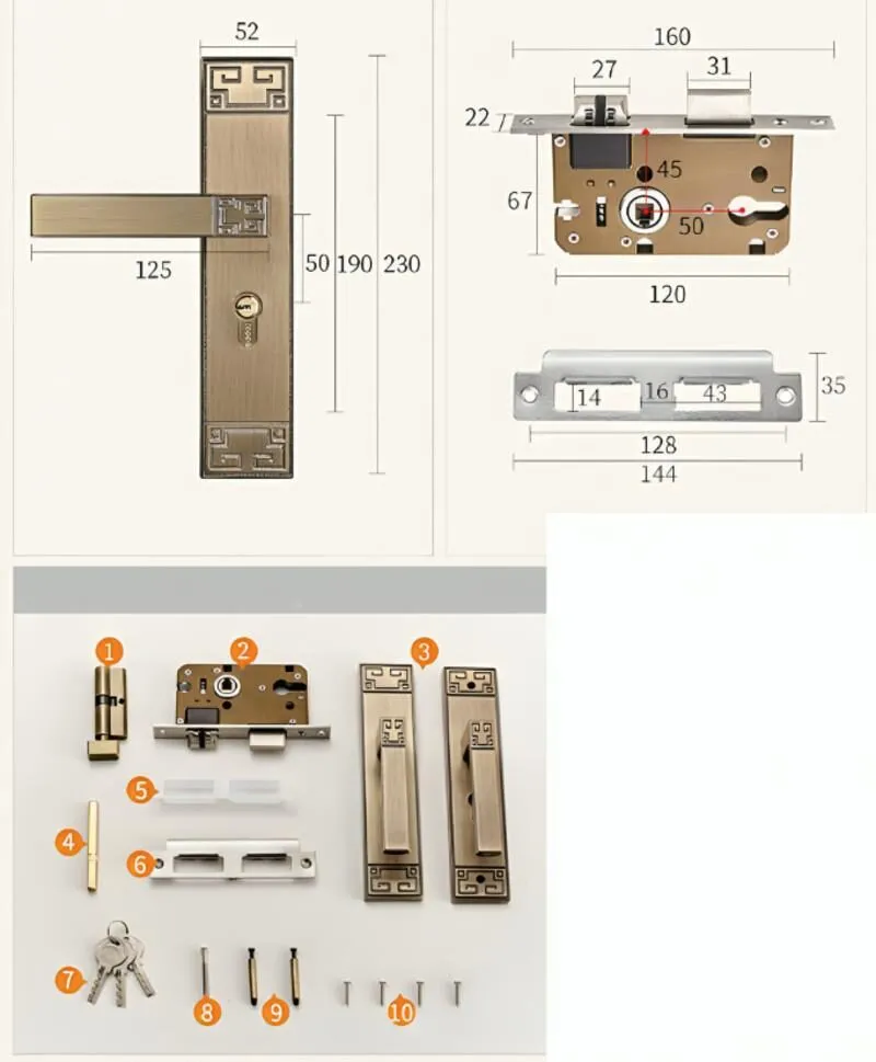 Bộ khóa cửa gỗ Cobbe KS10