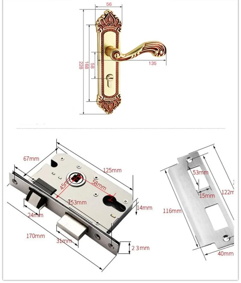 Chi tiết cấu tạo khóa cửa gỗ G10