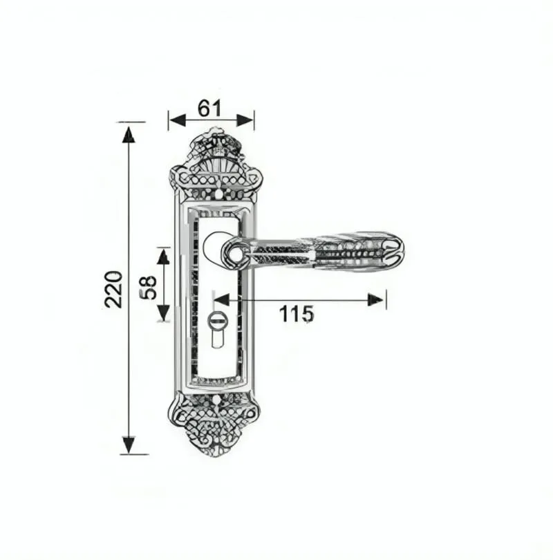 Chi tiết về khóa cửa thông phòng DA222