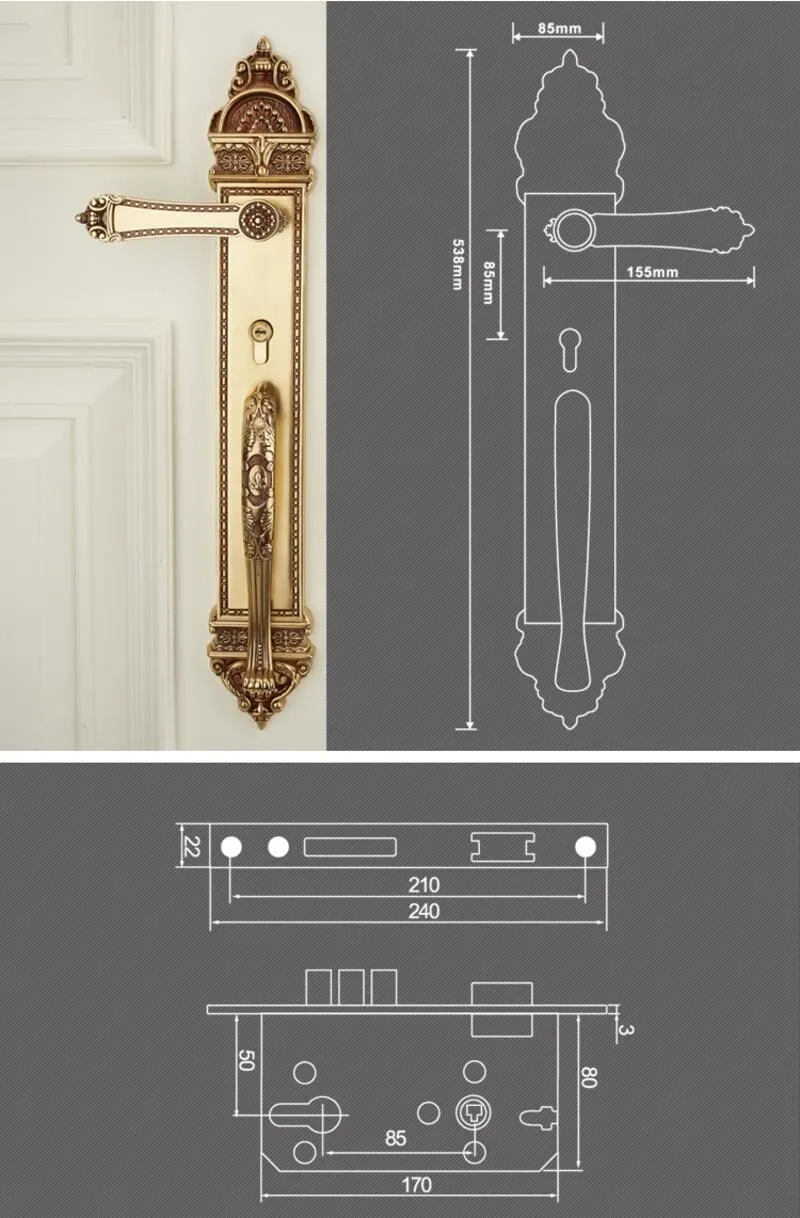 Kích thước khóa cửa AS157