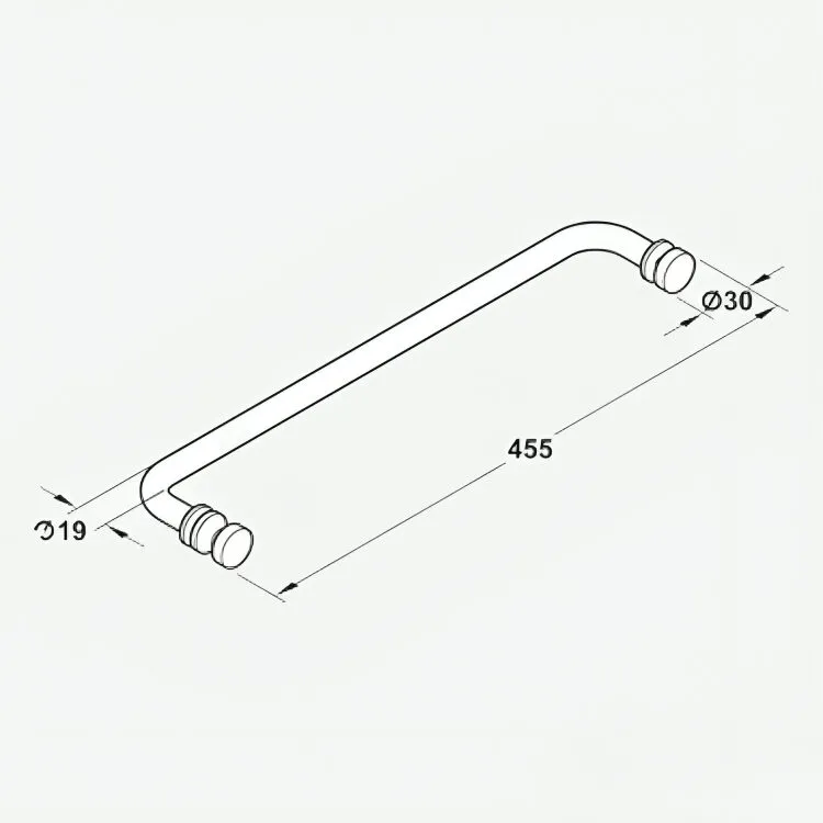 Tay nắm cửa kính Hafele 981.53.282 7 Bộ tay nắm cửa Hafele 98153282